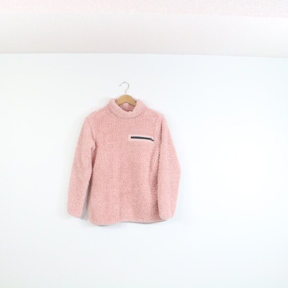 *Jockey Fleece Pink Mock Neck Sweater - Picture 3 of 7